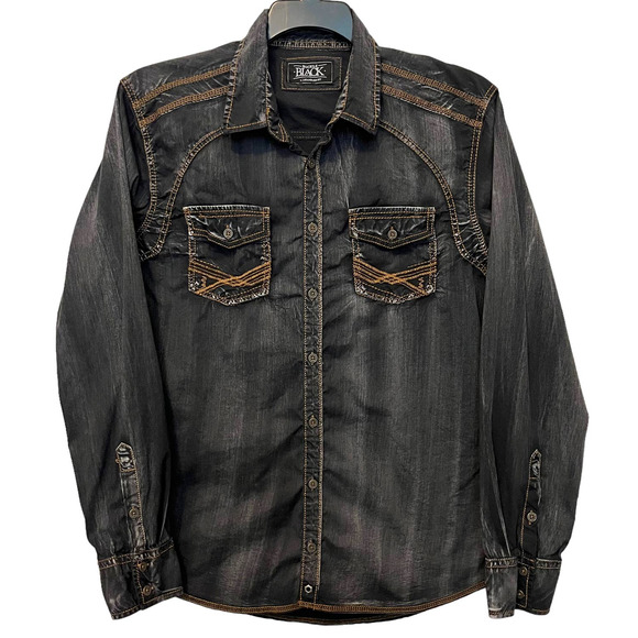 Buckle Other - Buckle Black Button Up Shirt Mens Large